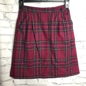 Woolrich vintage dark academia plaid school girl skirt size 6